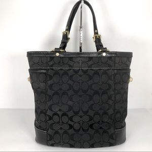 Coach North South Gallery Signature Shoulder Bag